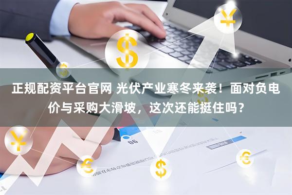 正规配资平台官网 光伏产业寒冬来袭！面对负电价与采购大滑坡，这次还能挺住吗？